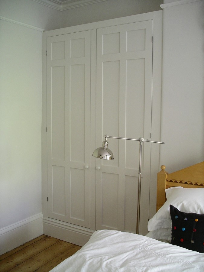 built in alcove bedroom storage cupboard custom made in traditional style