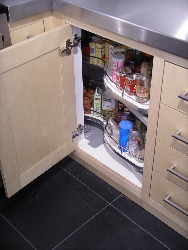 kitchen corner cabinet pull-out storage 