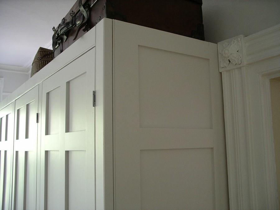 bespoke panelled door design for vintage style fitted wardrobe