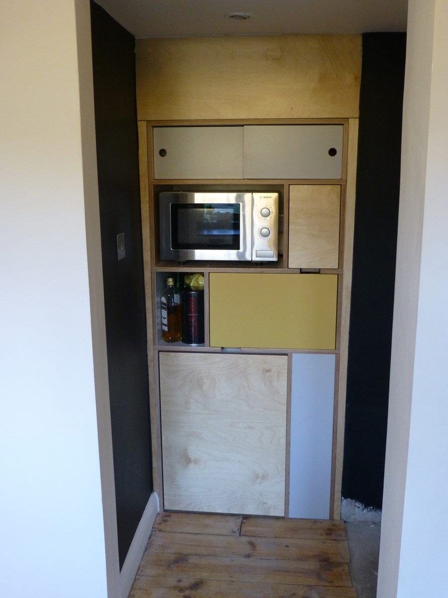 kitchen pantry/larder in birch plywood custom made