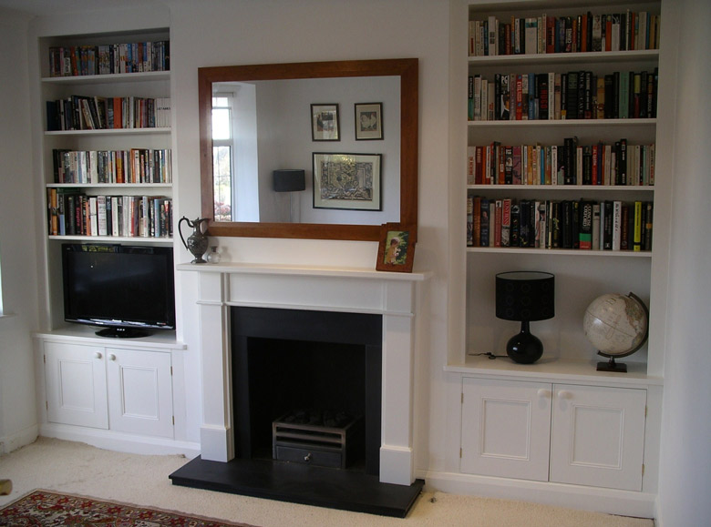 purpose built traditional fitted alcove cupboard