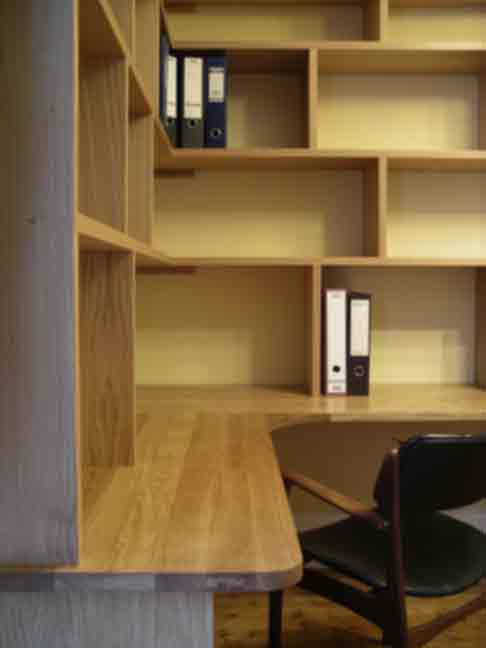 fitted home office with solid oak desk