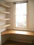 fitted home office in European oak