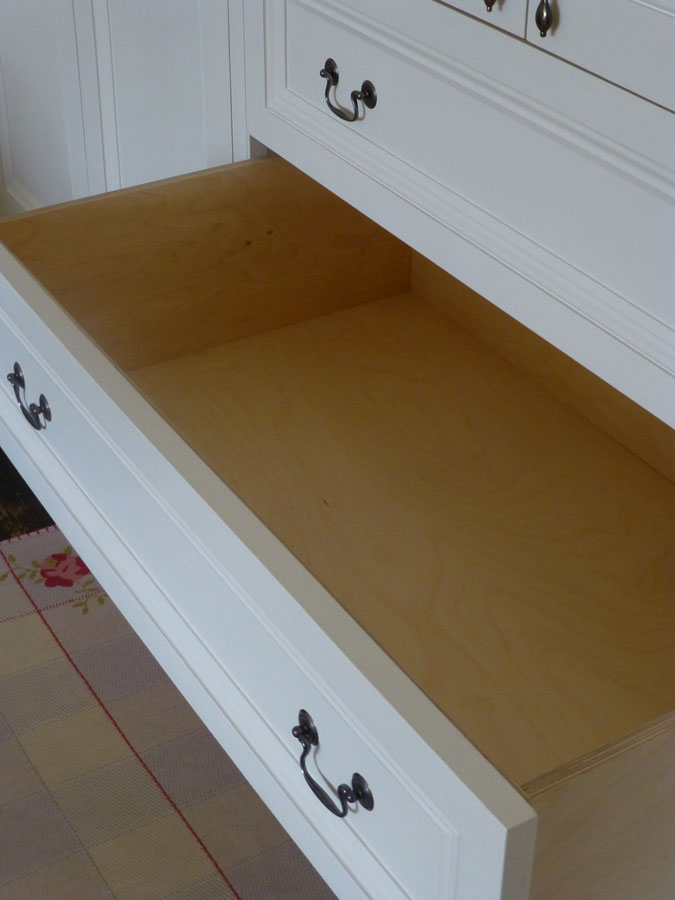 birch plywood drawer custom made