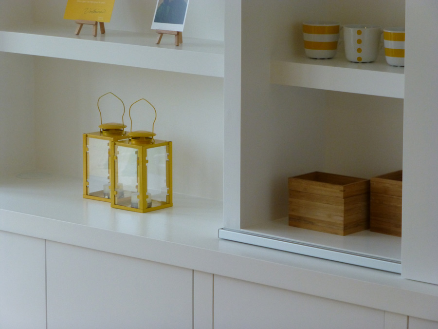 chunky shelf fitted bookcase