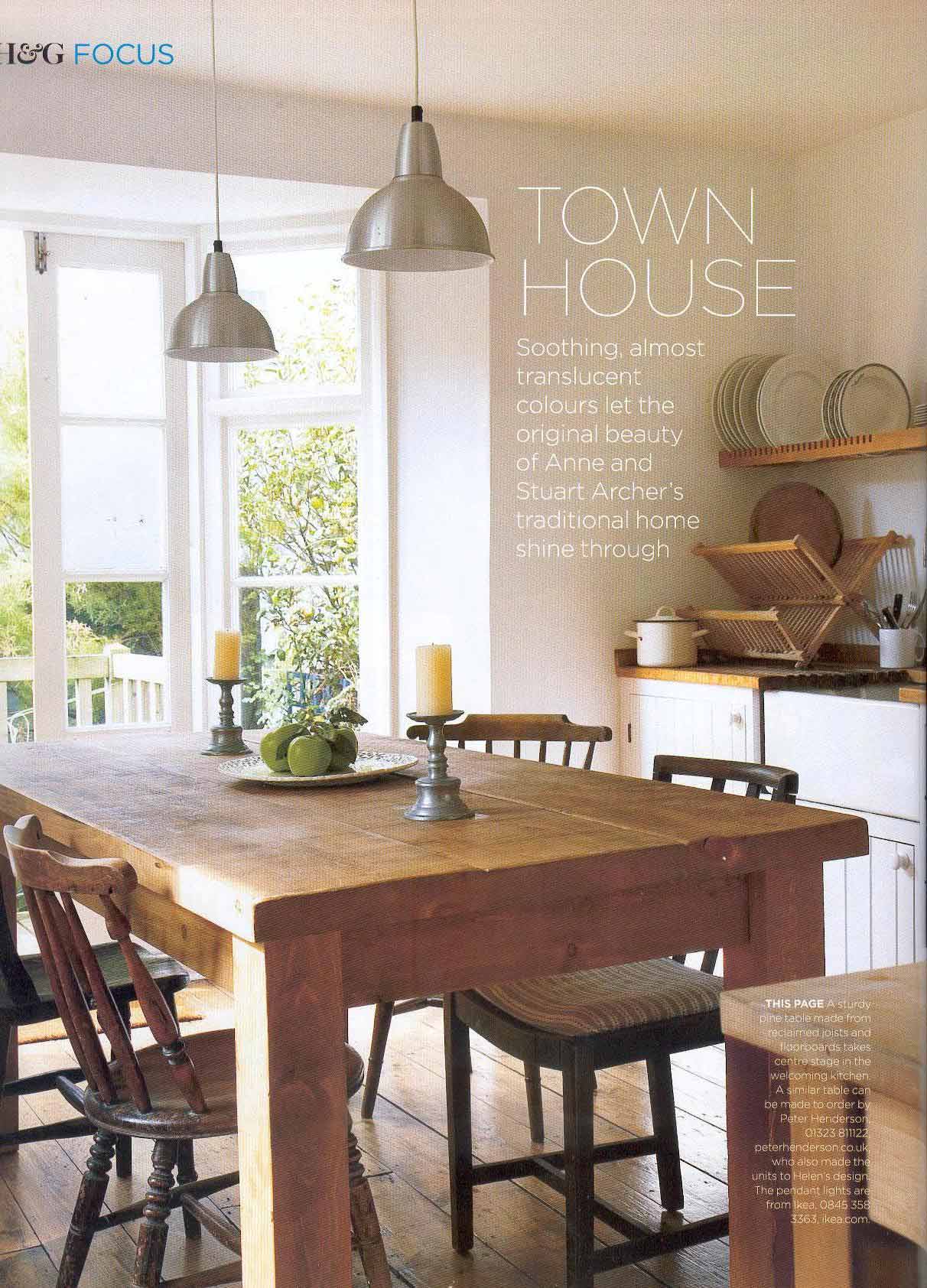hand made tables in antiqued pine