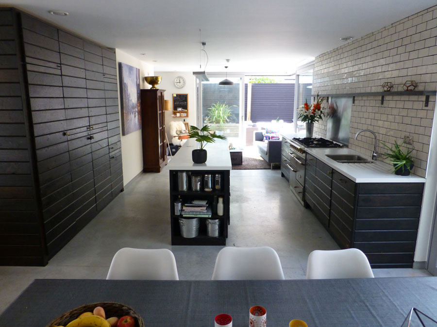 rustic plank kitchen