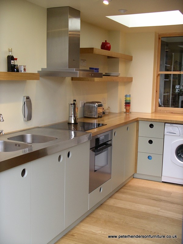 hand made painted contemporary kitchen