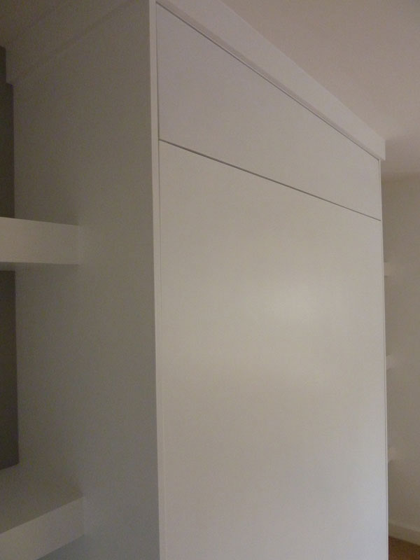 wall bed in hand made cabinet