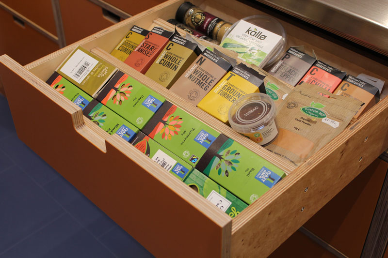 spice drawer birch ply kitchen