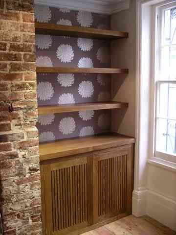 custom made hifi cabinet in solid oak