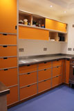 orange birch plywood kitchen