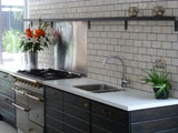 handmade old plank kitchen